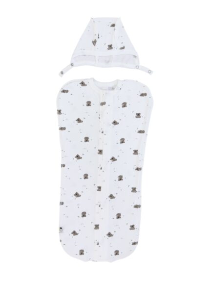 Cocoon swaddle with zipper