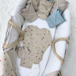 First Baby Wardrobe 30-in-1 «Turquoise dinosaurs»
