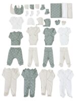 First Baby Wardrobe 30-in-1 «Green flowers» - Image 2